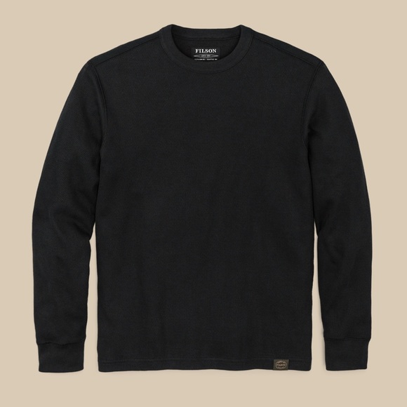 Filson Waffle Knit Thermal Crewneck Long Sleeves Medium Navy Base Layer Casual - Picture 1 of 8